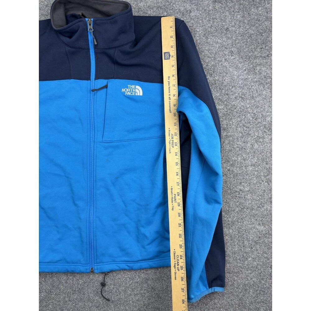 The North Face Jacket Mens Large Blue Navy Full Zip Fleece Colorblock Pockets - Picture 6 of 10